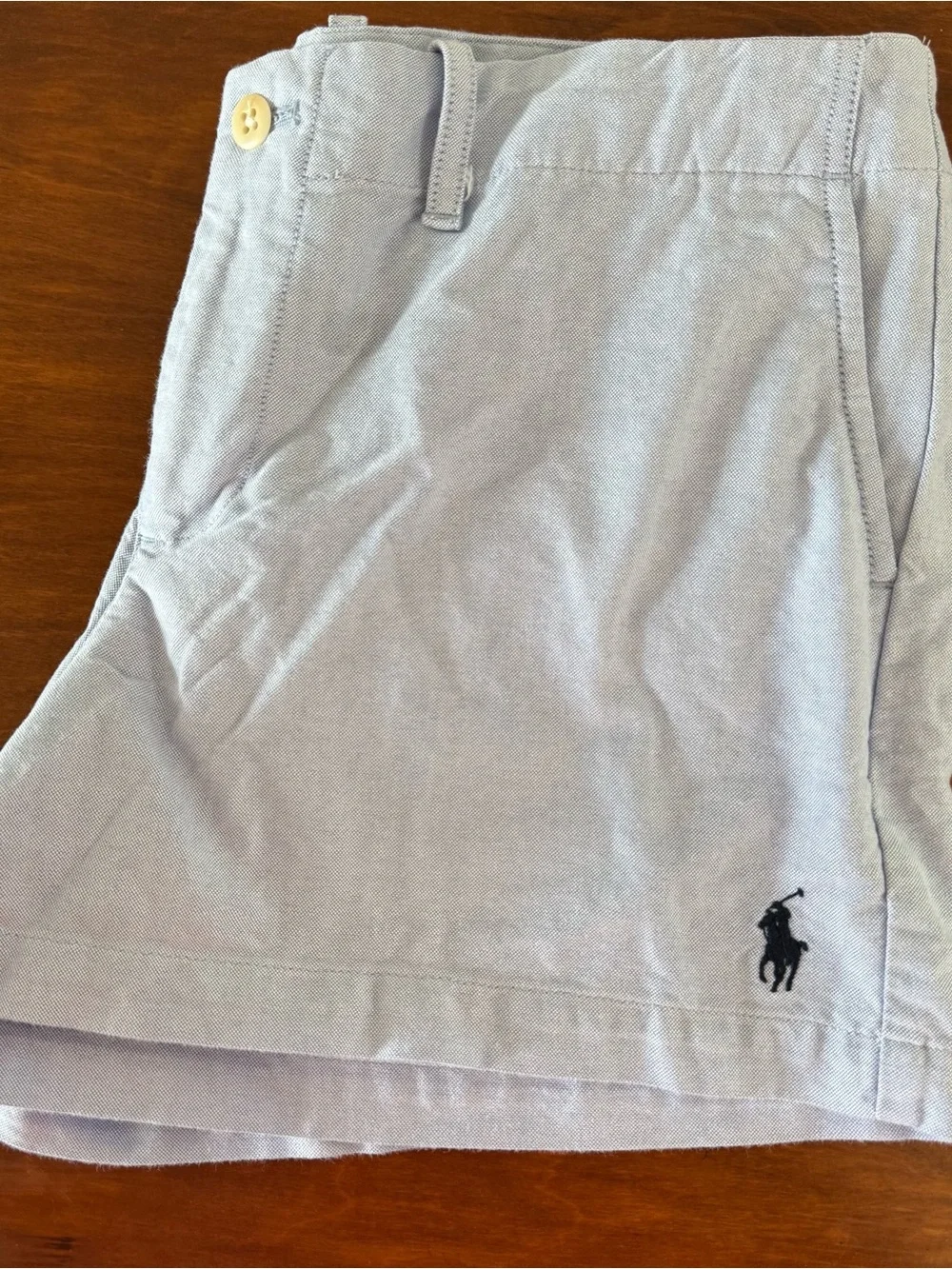 Ralph Lauren Women's Size 4 Light Blue Oxford Cloth Shorts Preppy Classic